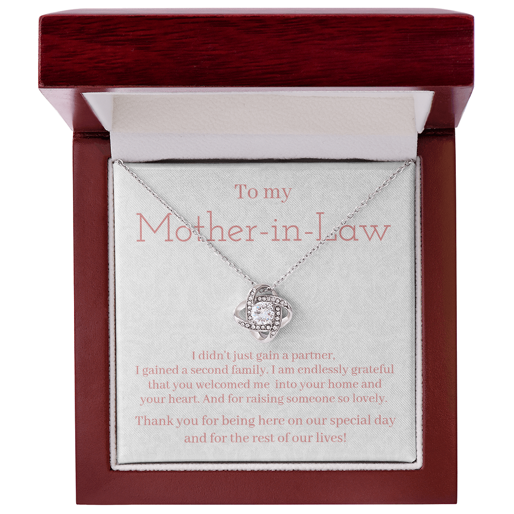 To my mother-in-law (gained a second family) Love Knot