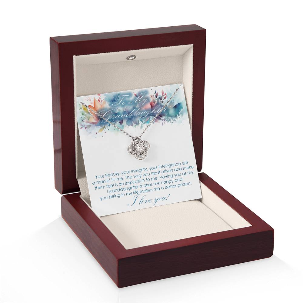For Granddaughter love knot necklace