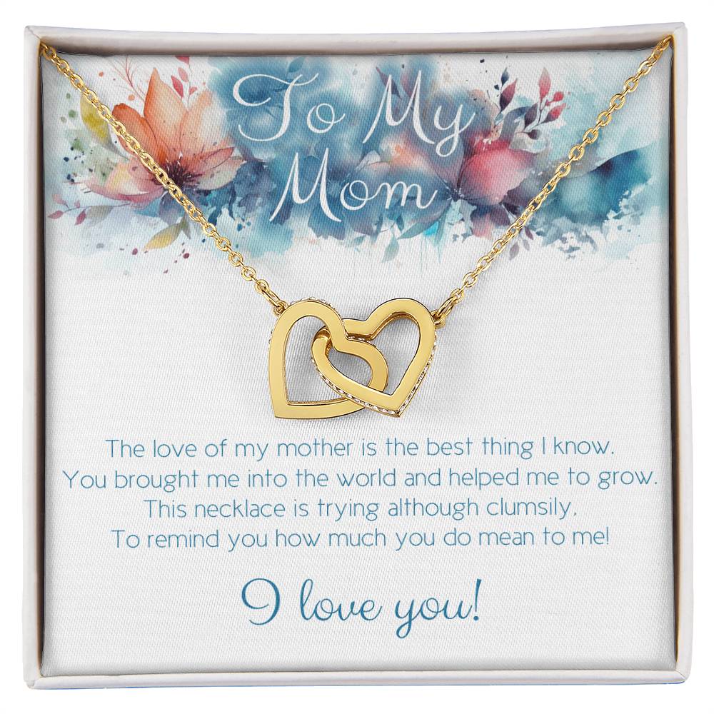 To Mom: the love of my mother is the best thing I know