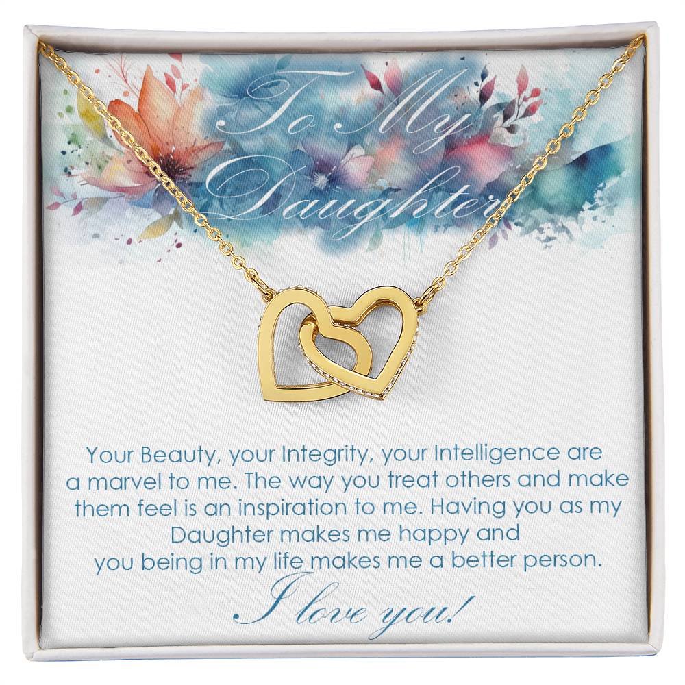 Interlocking Hearts necklace for Daughter