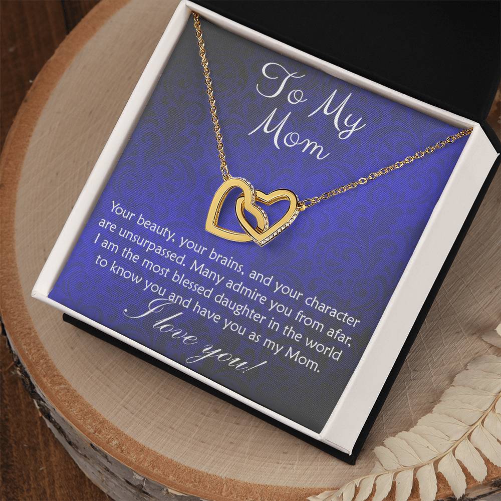 From Daughter to Mom... Interlocking Hearts necklace