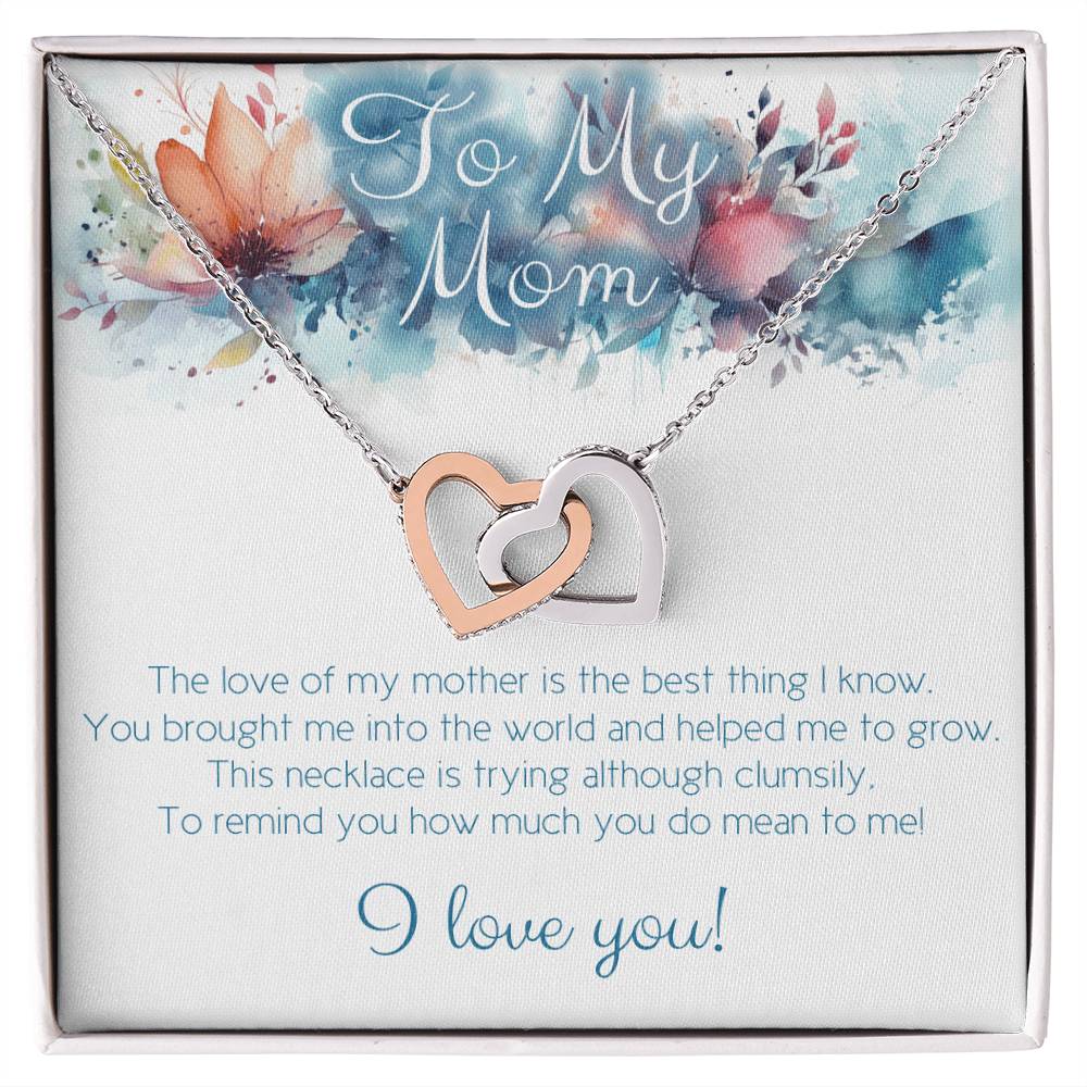 To Mom: the love of my mother is the best thing I know