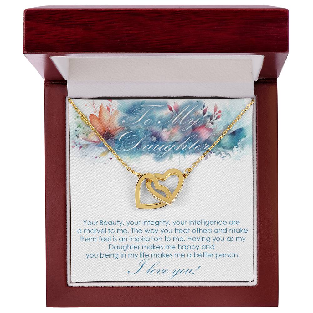 Interlocking Hearts necklace for Daughter
