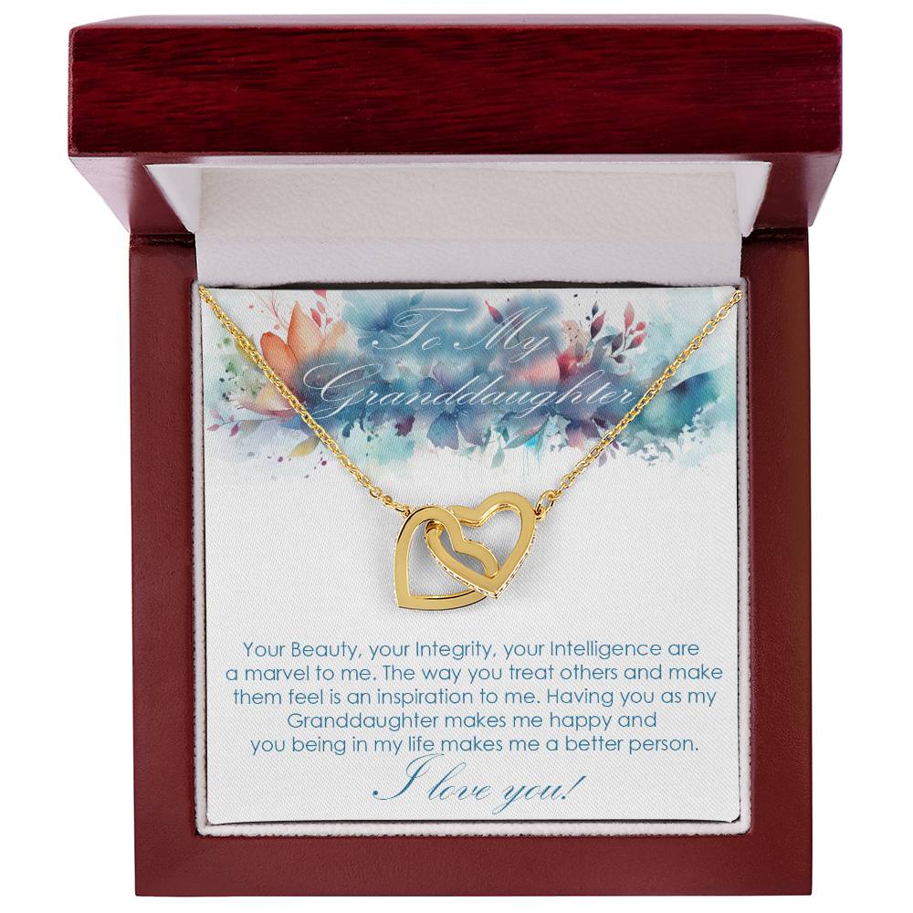 For Granddaughter Interlocking hearts necklace