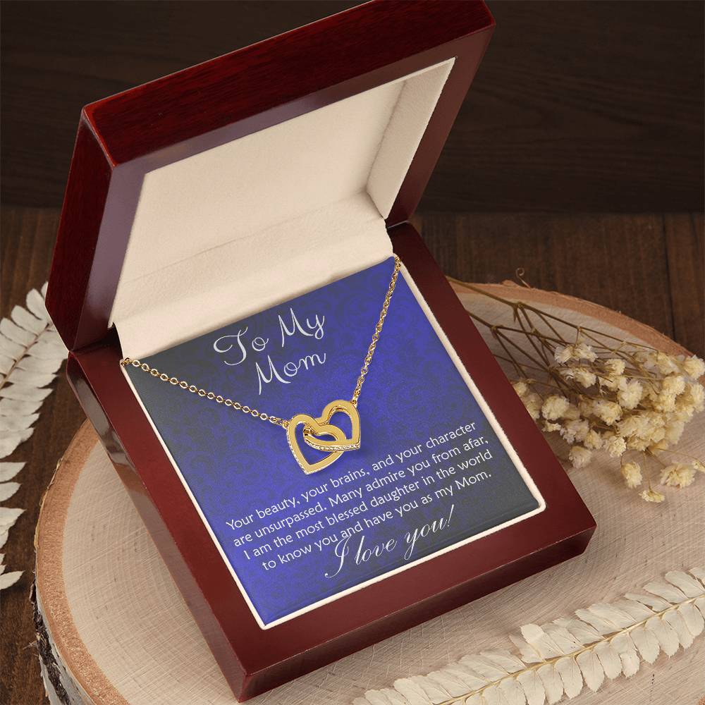 From Daughter to Mom... Interlocking Hearts necklace