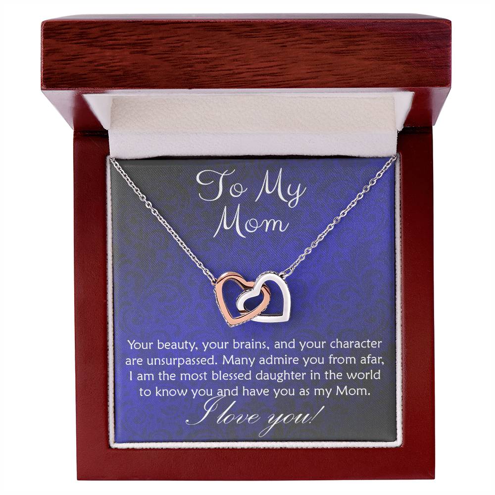 From Daughter to Mom... Interlocking Hearts necklace