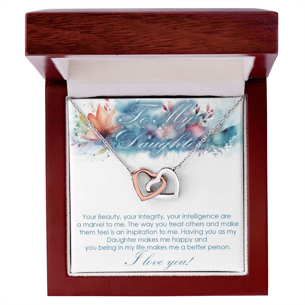 Interlocking Hearts necklace for Daughter