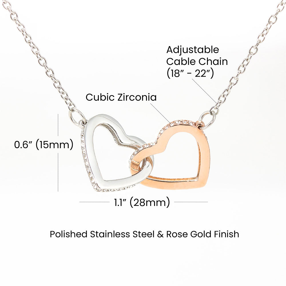 For YOU! Interlocking Hearts Necklace with no message card