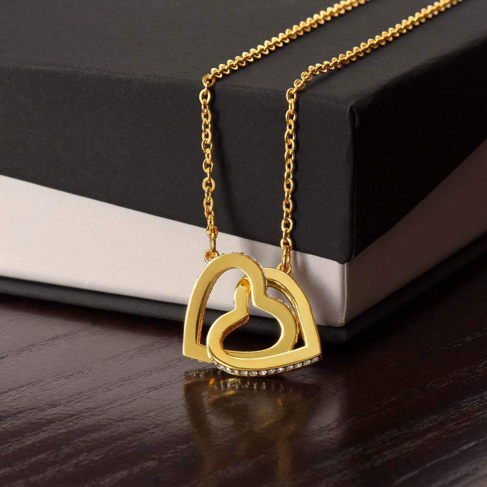 For YOU! Interlocking Hearts Necklace with no message card