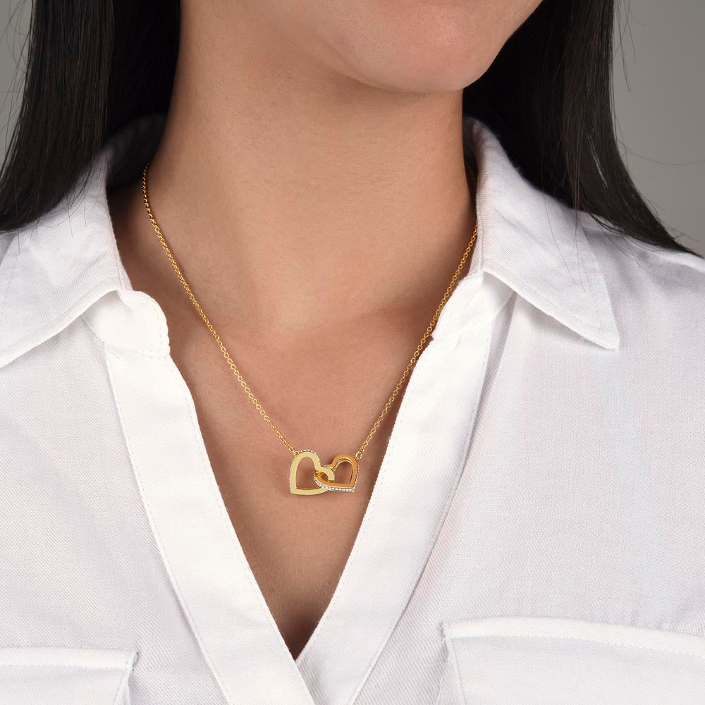 For YOU! Interlocking Hearts Necklace with no message card