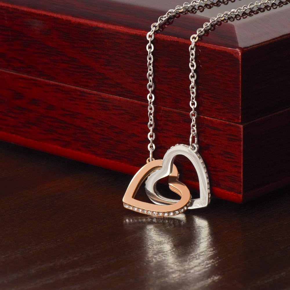 For YOU! Interlocking Hearts Necklace with no message card