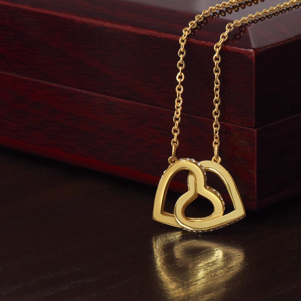 For YOU! Interlocking Hearts Necklace with no message card