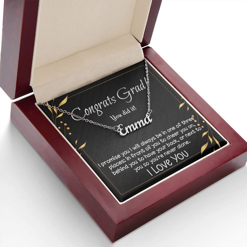 Personalized custom name necklace for high school, college, etc. graduate