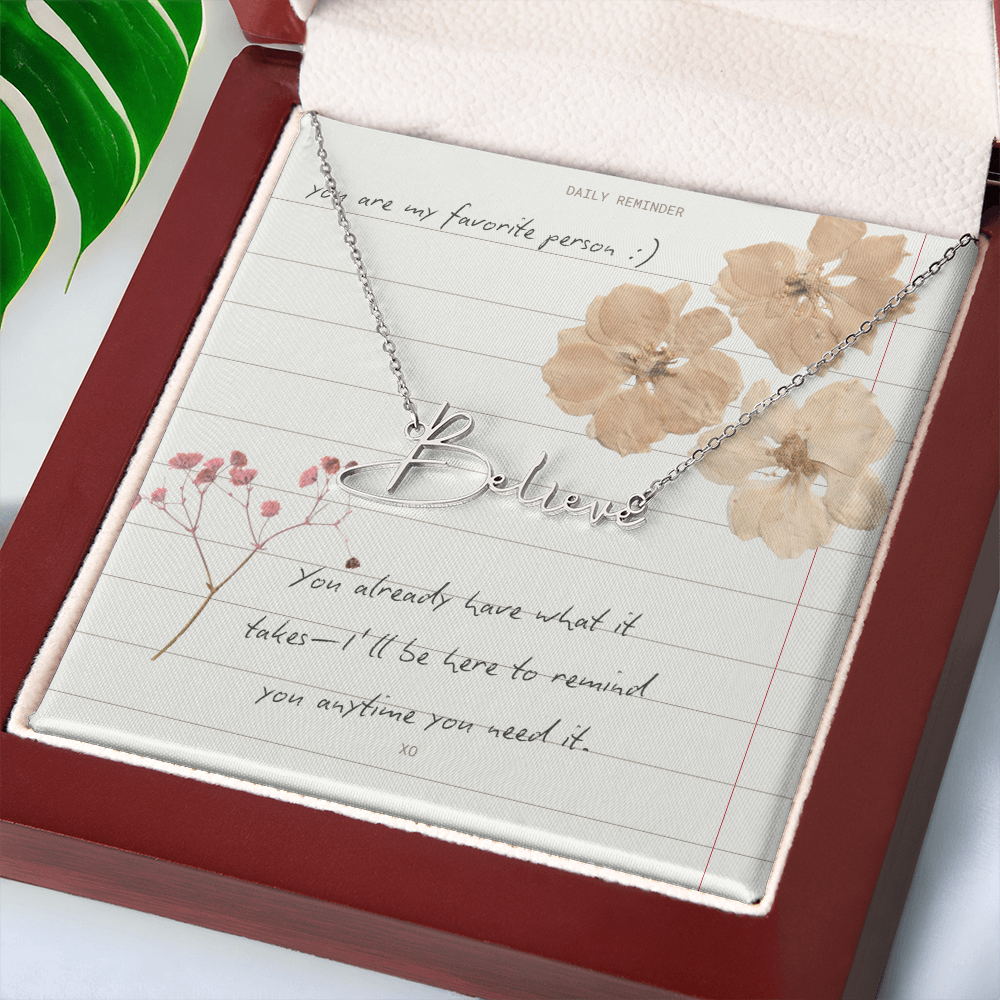 Custom Script necklace You are my Favorite Person Inspirational Card for Best Friend