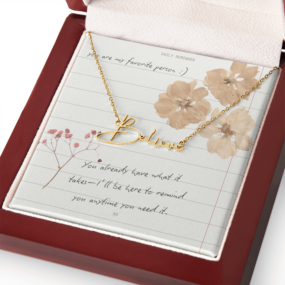 Custom Script necklace You are my Favorite Person Inspirational Card for Best Friend