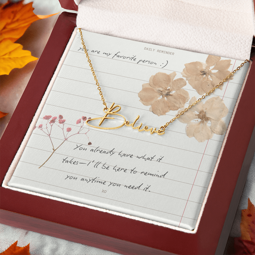 Custom Script necklace You are my Favorite Person Inspirational Card for Best Friend