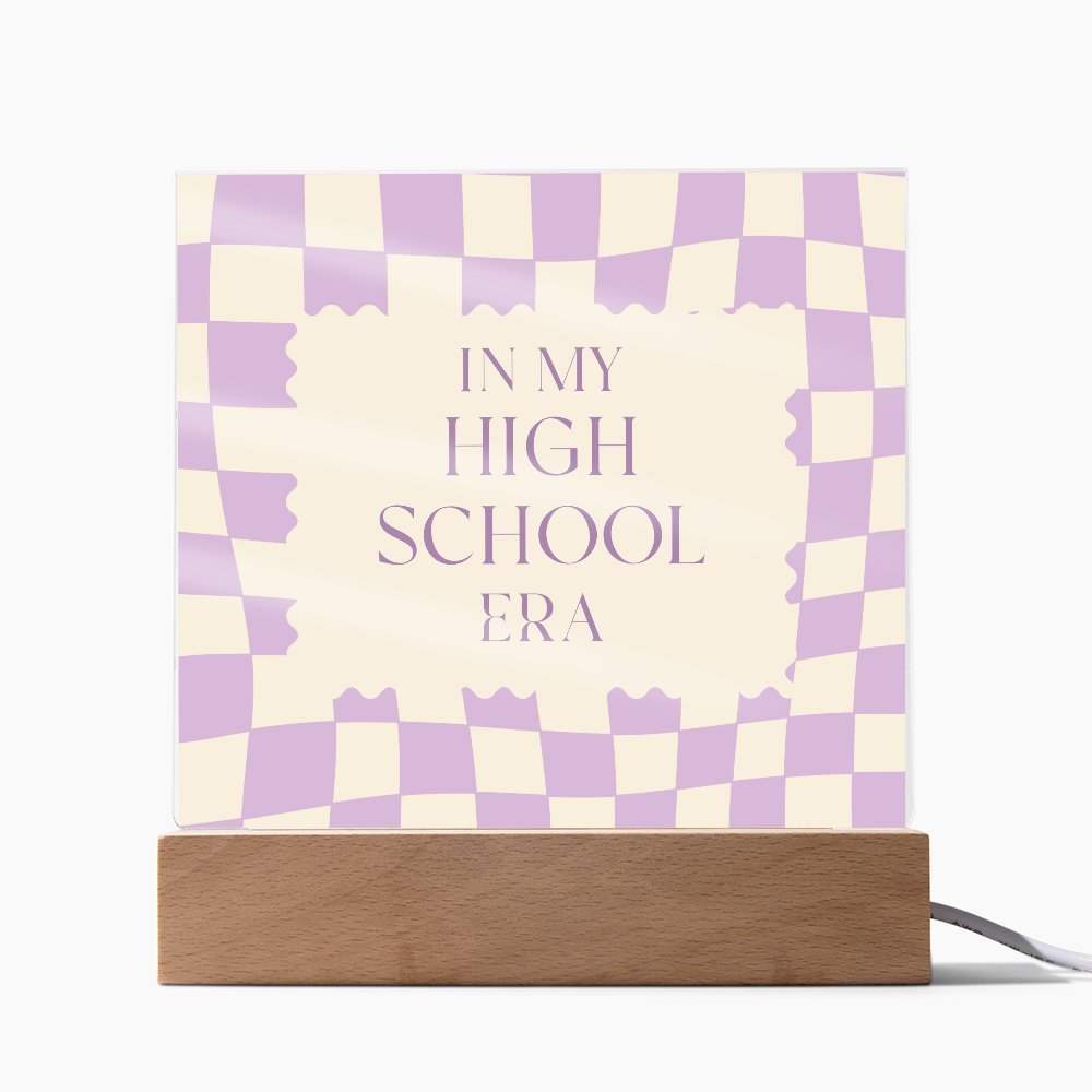 In my High School Era purple and cream retro decoration for classroom, desk, bedroom, etc.