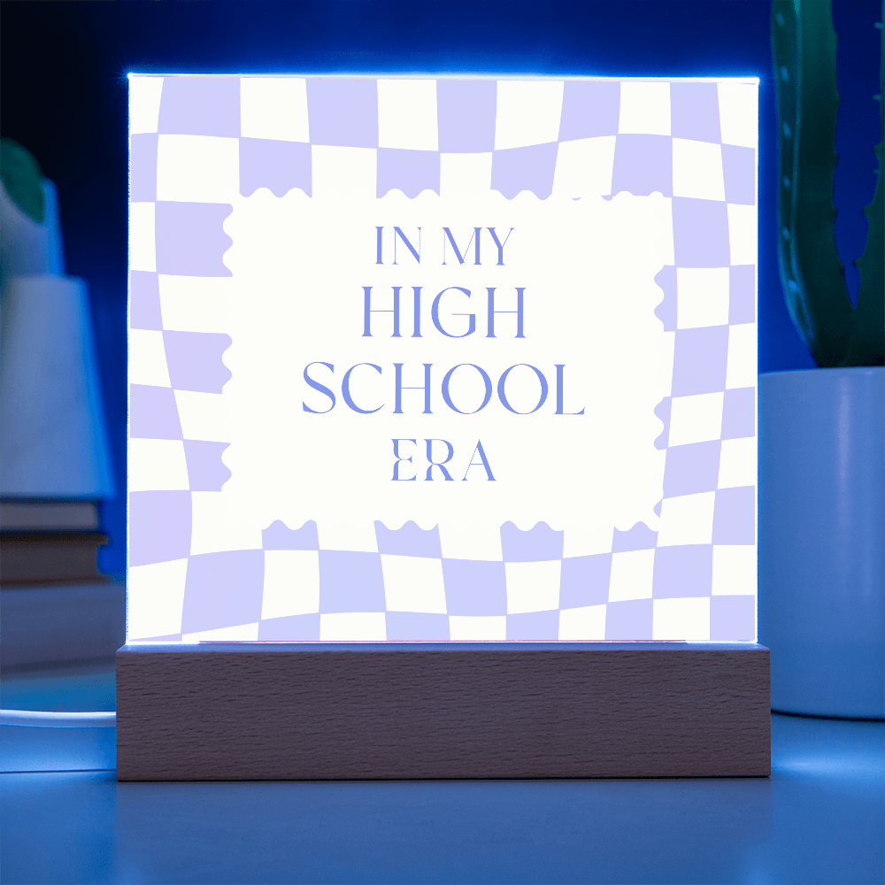 In my High School Era purple and cream retro decoration for classroom, desk, bedroom, etc.