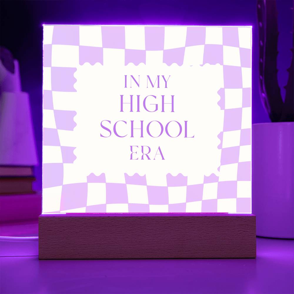 In my High School Era purple and cream retro decoration for classroom, desk, bedroom, etc.