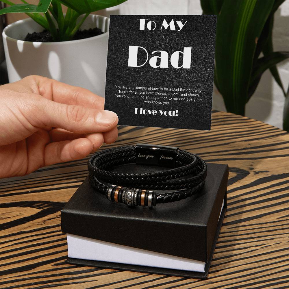 Gift for Dad Love you forever bracelet
