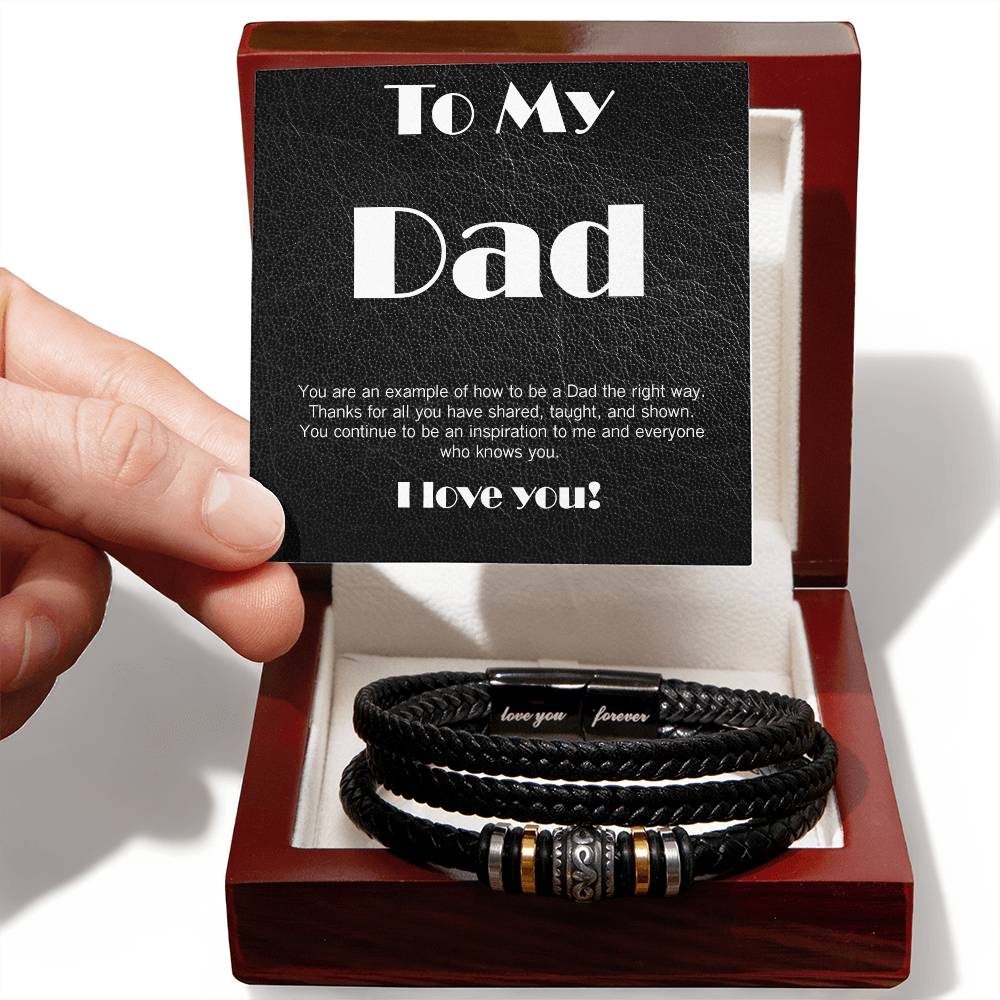 Gift for Dad Love you forever bracelet