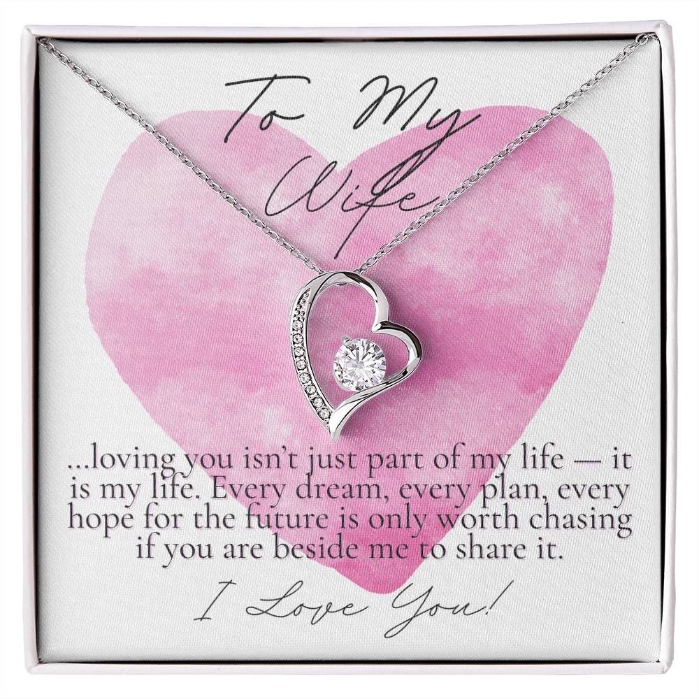 Romantic Gift for your wife: Watercolor Hearts Loving You is my life (Forever Love version)