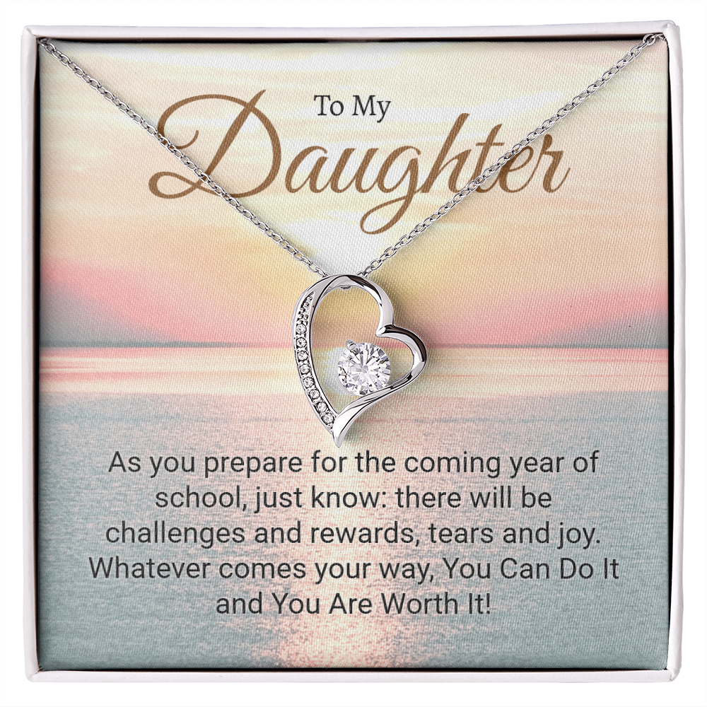 Inspirational Back to school necklace for Daughter