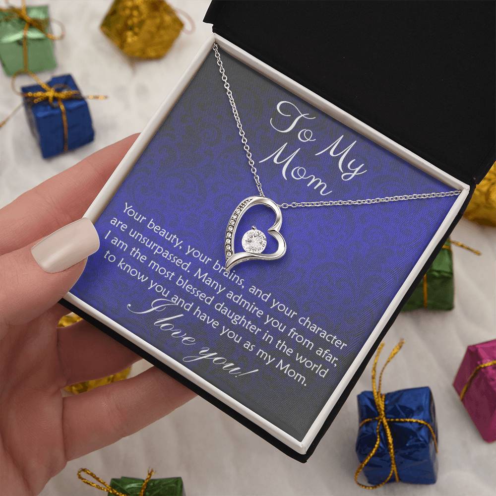 From Daughter to Mom... Forever Heart necklace