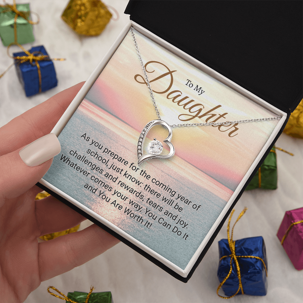 Inspirational Back to school necklace for Daughter