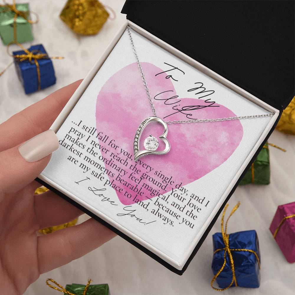 Romantic Gift for your wife: Watercolor Hearts Never reach the Ground (Forever Love version)