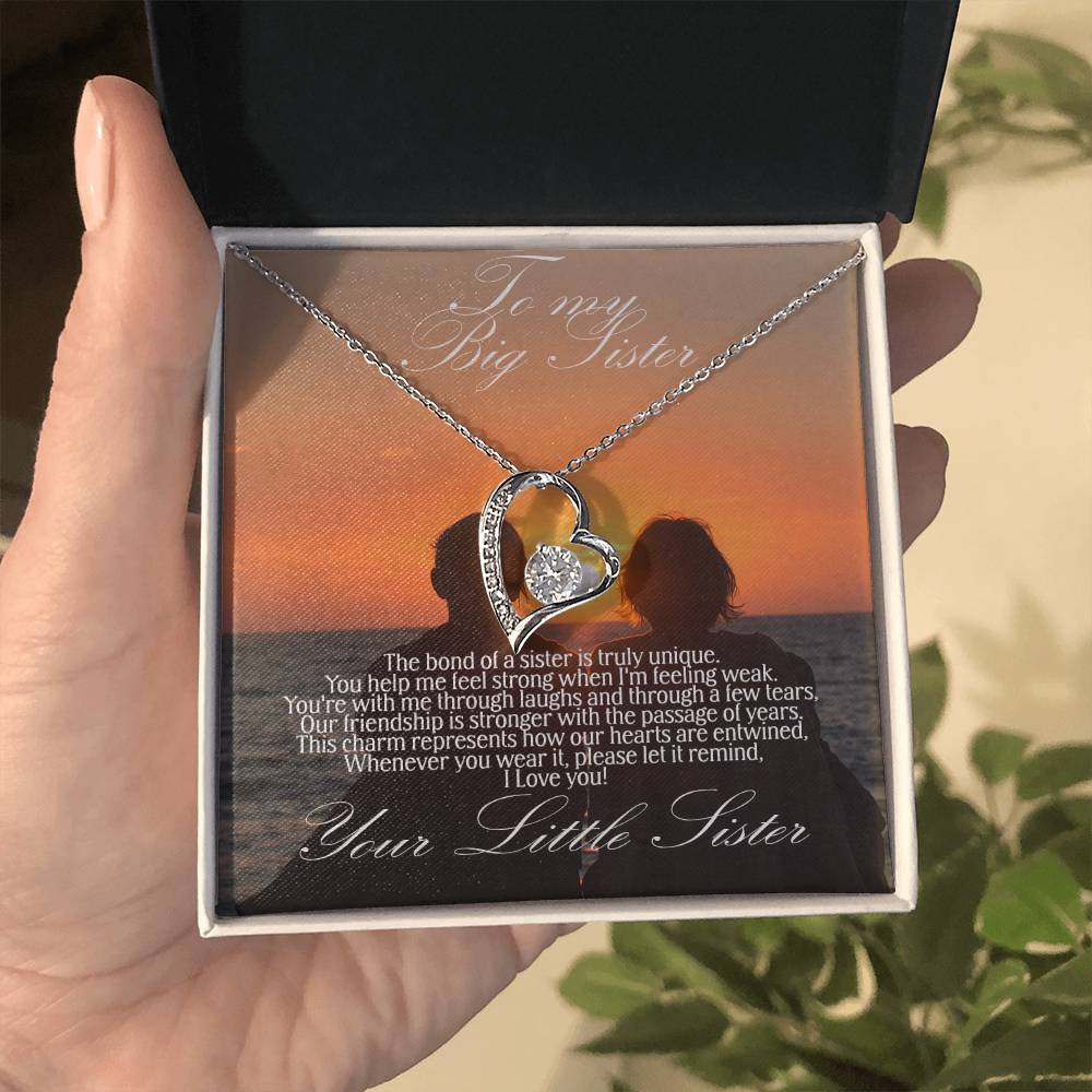 To Big sister forever love necklace