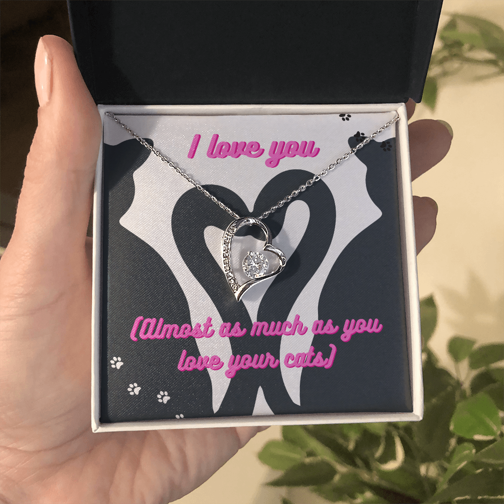 Cute Cat Lover Card | I Love My Cats Necklace for Pet Owners | Great Gift for Cat Lovers | Animal Lover Apparel