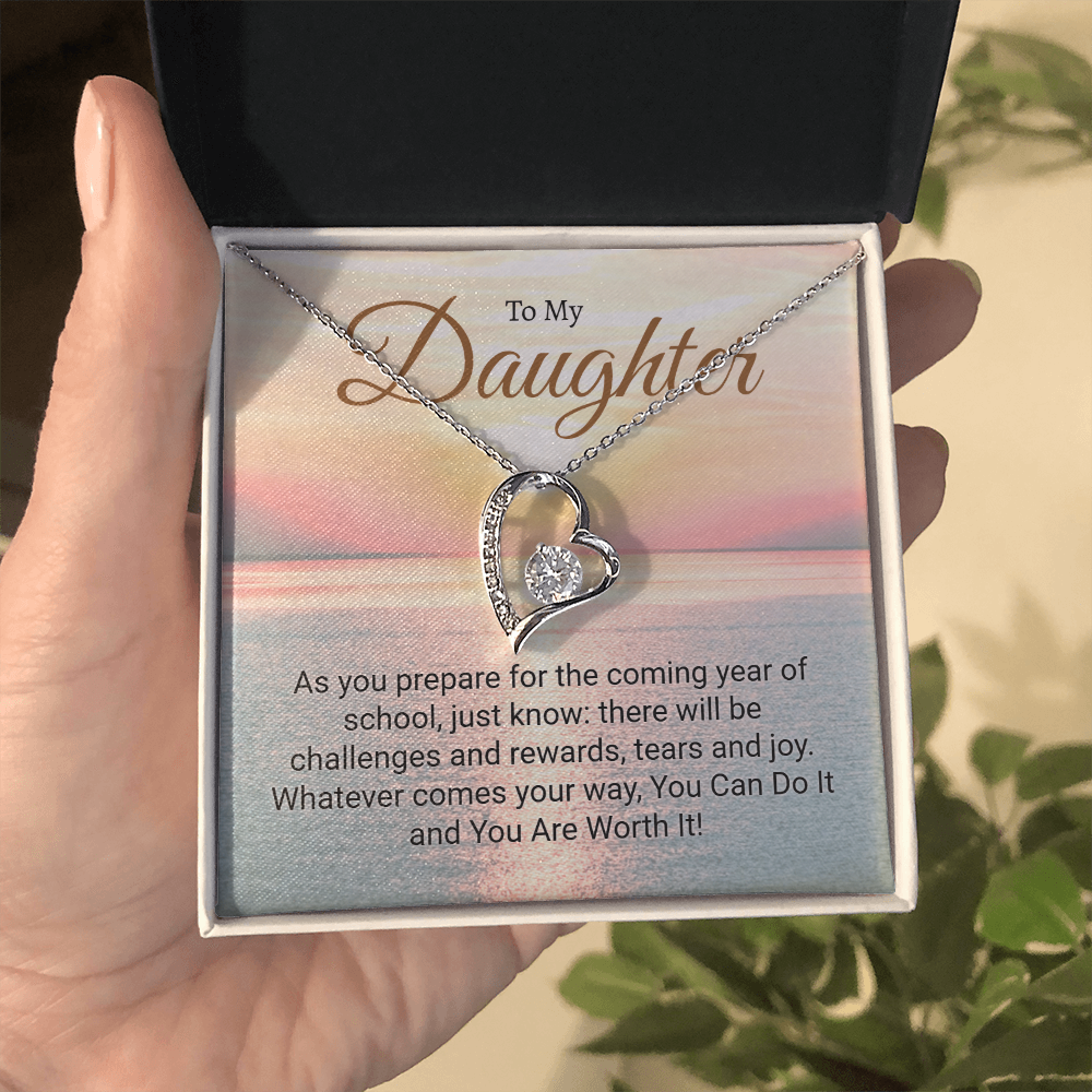 Inspirational Back to school necklace for Daughter