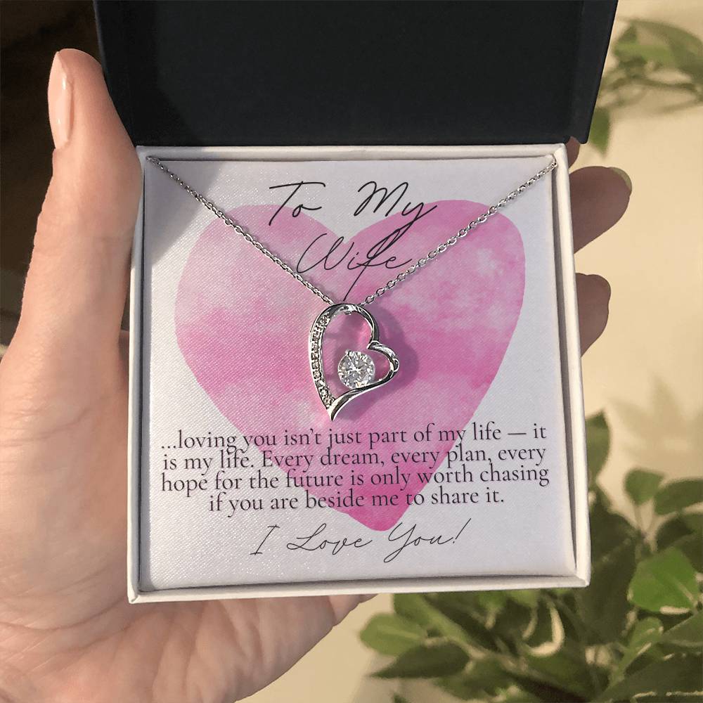 Romantic Gift for your wife: Watercolor Hearts Loving You is my life (Forever Love version)