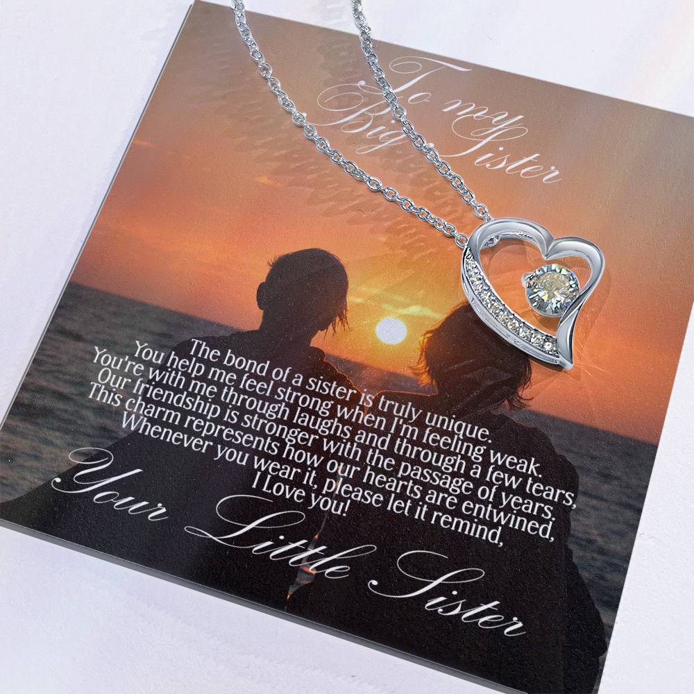 To Big sister forever love necklace