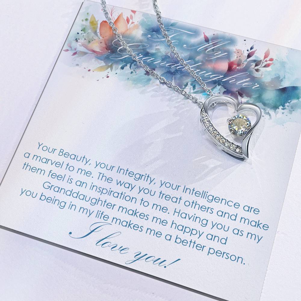For Granddaughter Forever Love necklace