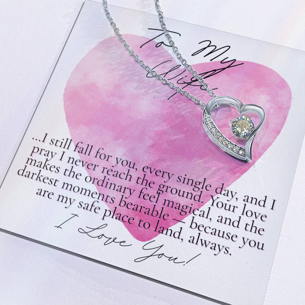 Romantic Gift for your wife: Watercolor Hearts Never reach the Ground (Forever Love version)