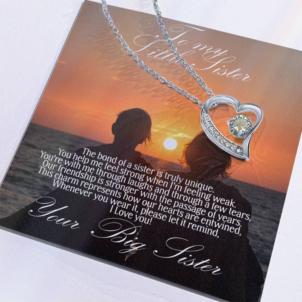 To Little Sister forever love necklace