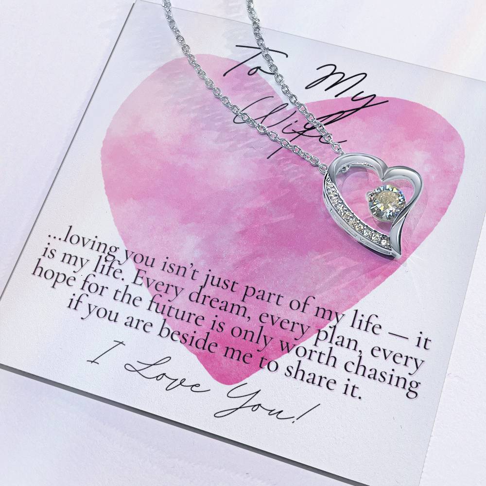 Romantic Gift for your wife: Watercolor Hearts Loving You is my life (Forever Love version)