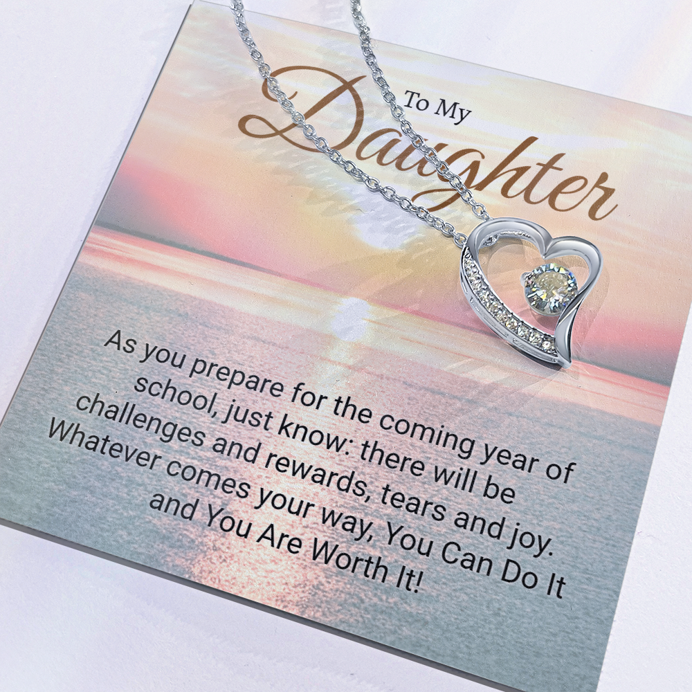 Inspirational Back to school necklace for Daughter