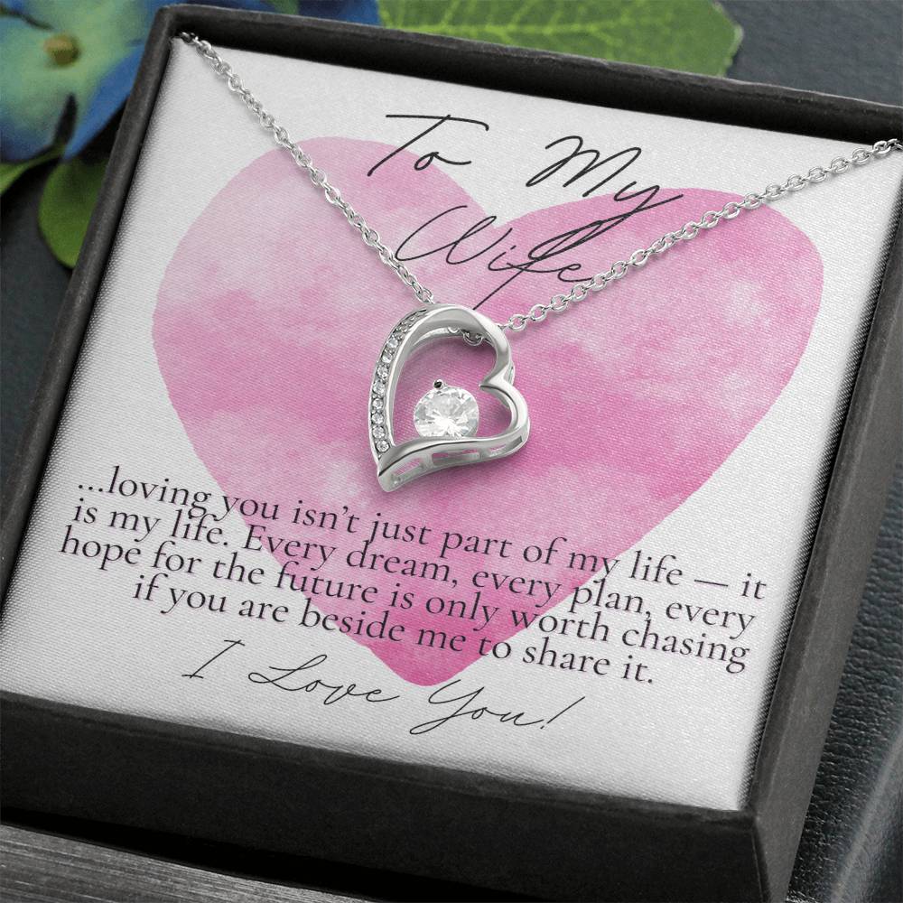 Romantic Gift for your wife: Watercolor Hearts Loving You is my life (Forever Love version)