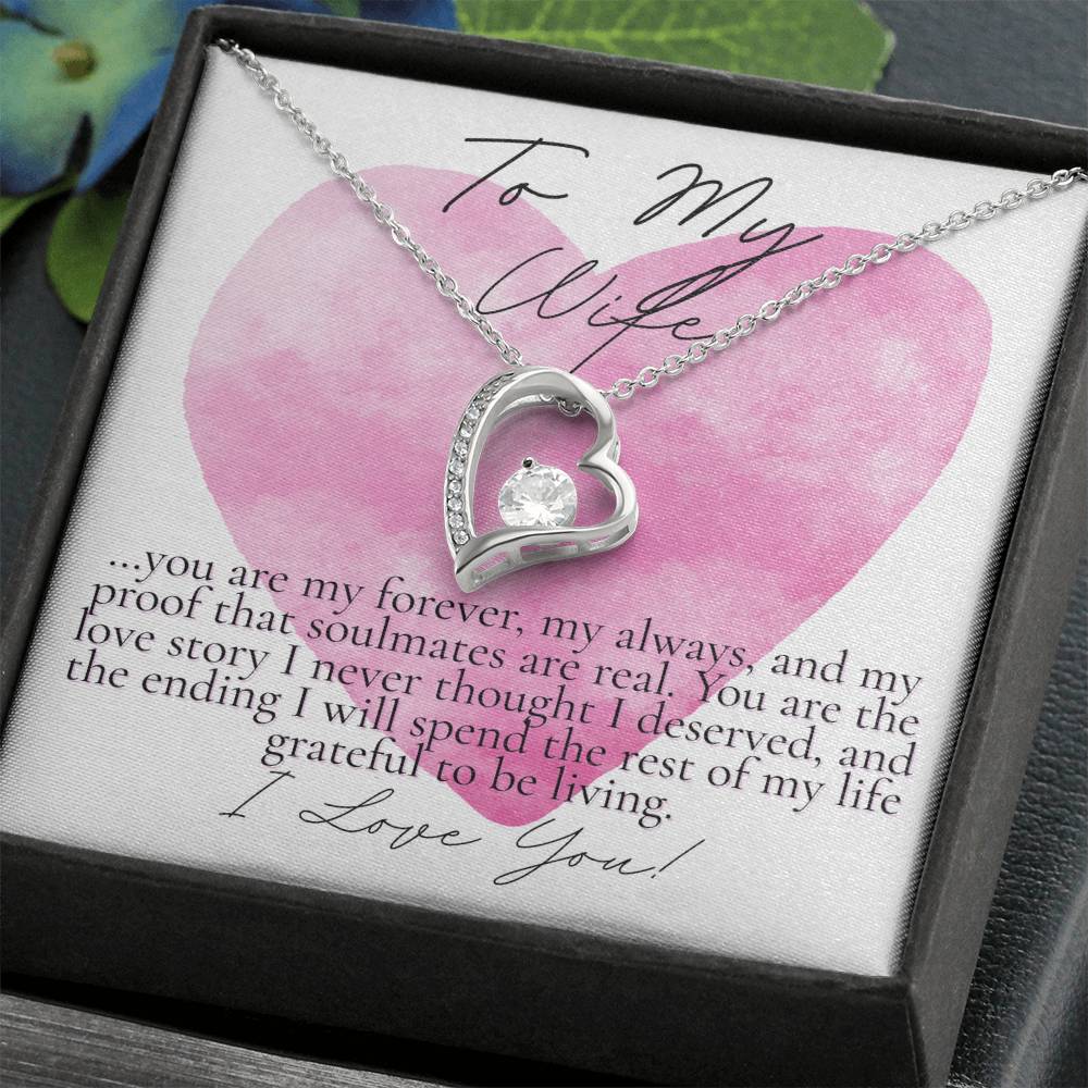 Romantic Gift for your wife: Watercolor Hearts You Are My Forever (Forever Love version)