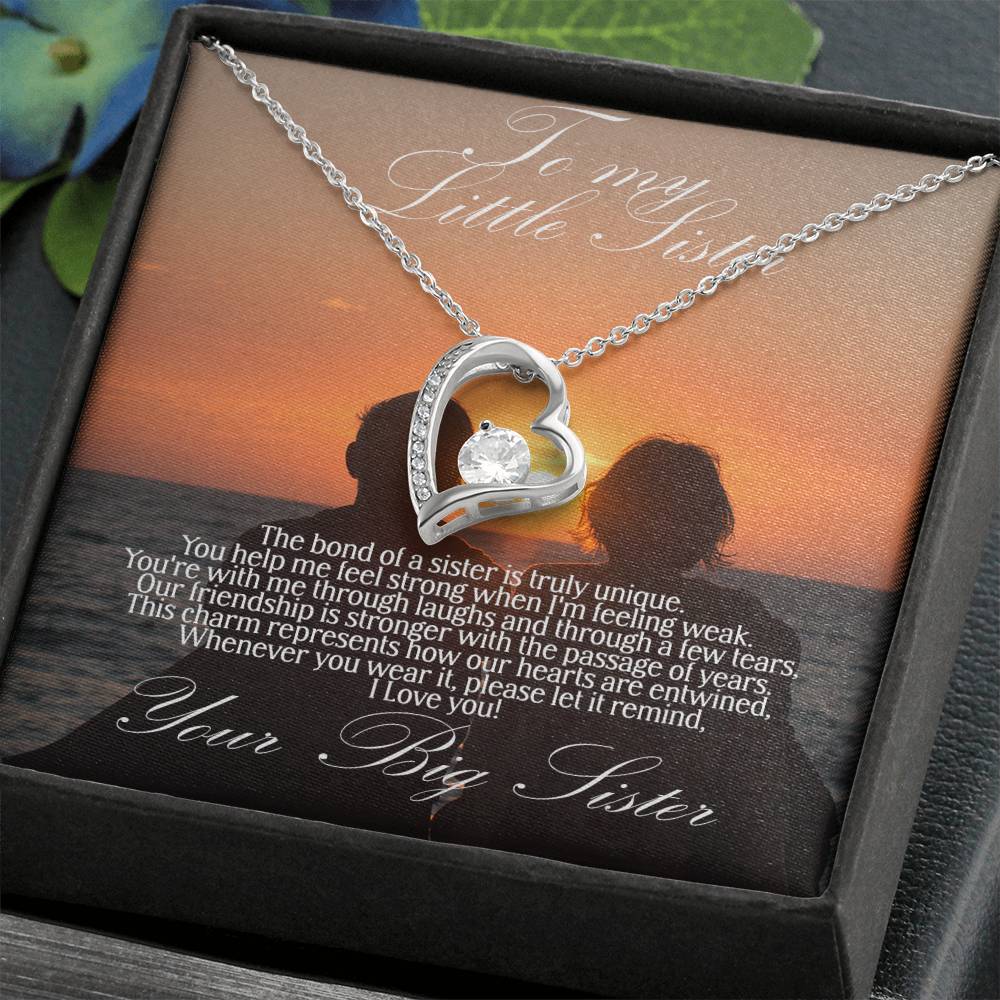 To Little Sister forever love necklace