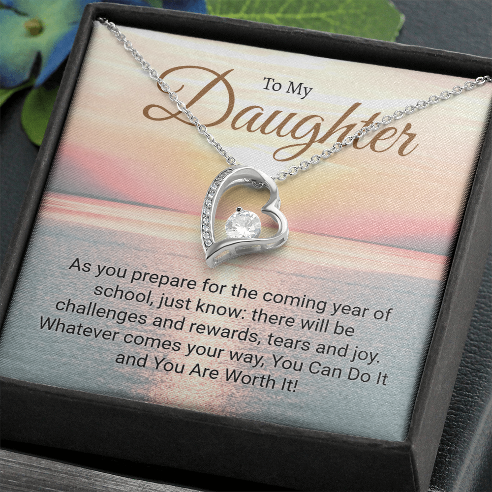 Inspirational Back to school necklace for Daughter