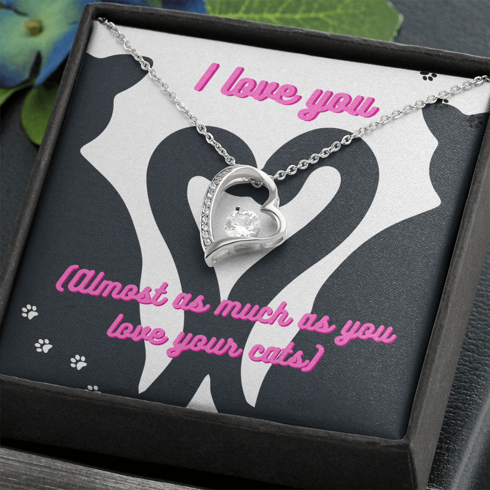 Cute Cat Lover Card | I Love My Cats Necklace for Pet Owners | Great Gift for Cat Lovers | Animal Lover Apparel