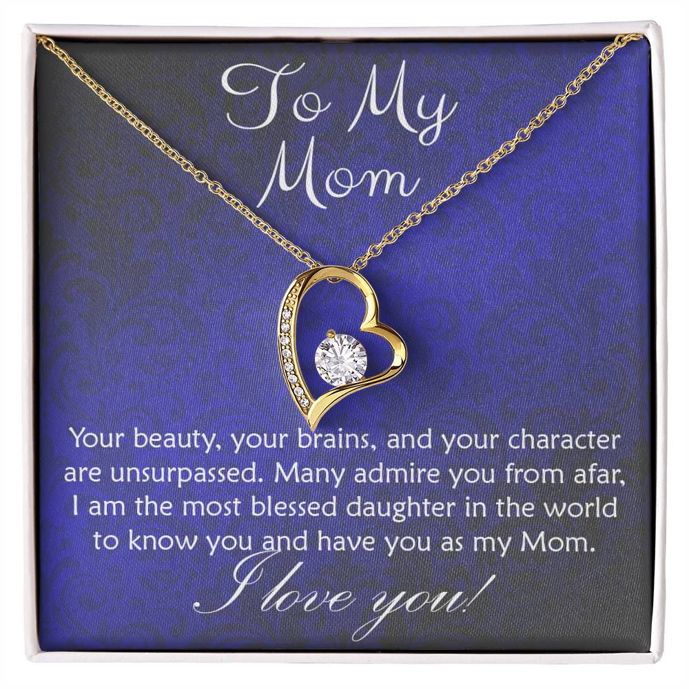 From Daughter to Mom... Forever Heart necklace
