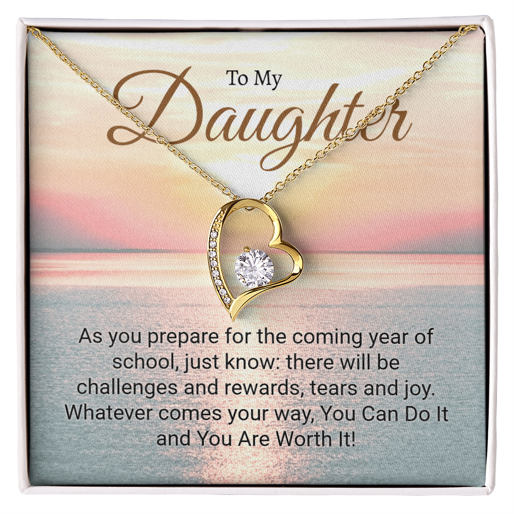 Inspirational Back to school necklace for Daughter