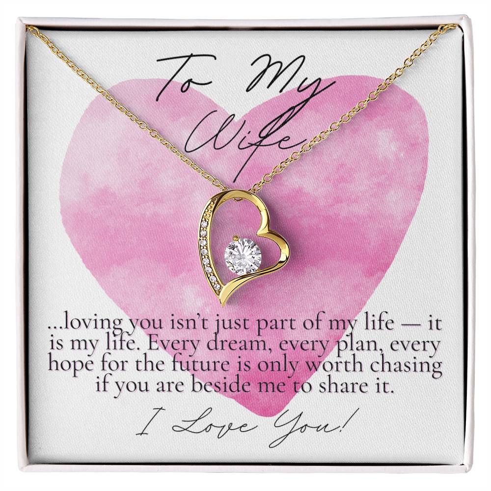 Romantic Gift for your wife: Watercolor Hearts Loving You is my life (Forever Love version)