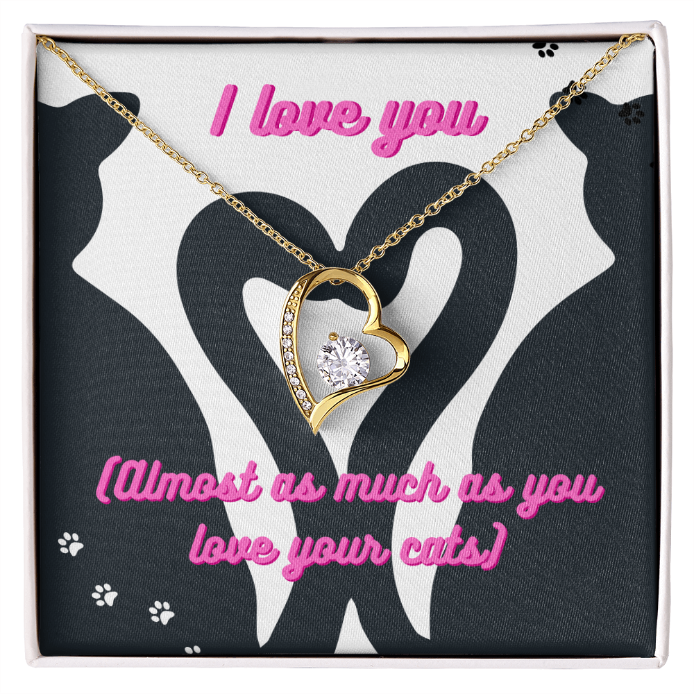 Cute Cat Lover Card | I Love My Cats Necklace for Pet Owners | Great Gift for Cat Lovers | Animal Lover Apparel