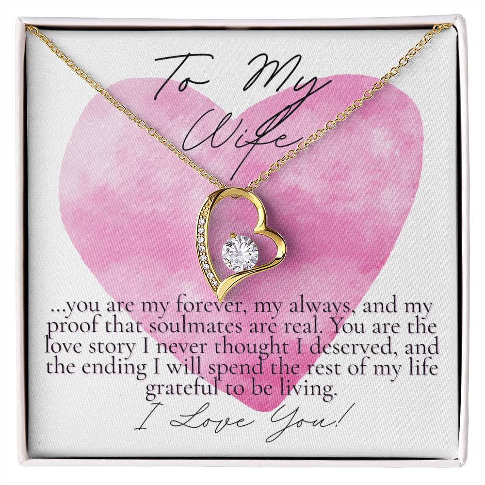 Romantic Gift for your wife: Watercolor Hearts You Are My Forever (Forever Love version)